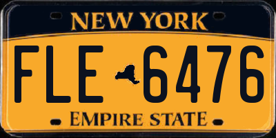 NY license plate FLE6476