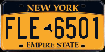 NY license plate FLE6501