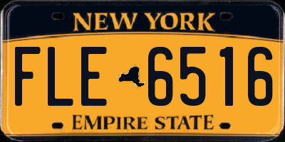 NY license plate FLE6516