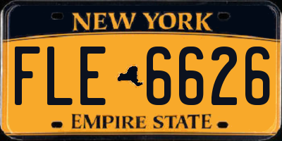 NY license plate FLE6626