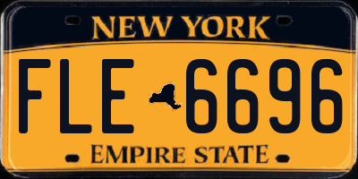 NY license plate FLE6696