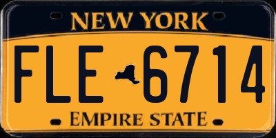 NY license plate FLE6714