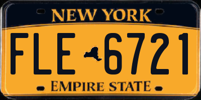 NY license plate FLE6721