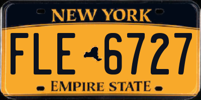 NY license plate FLE6727