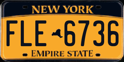 NY license plate FLE6736