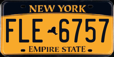 NY license plate FLE6757