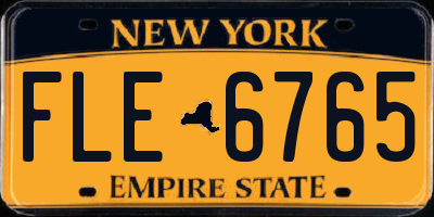 NY license plate FLE6765