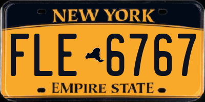 NY license plate FLE6767