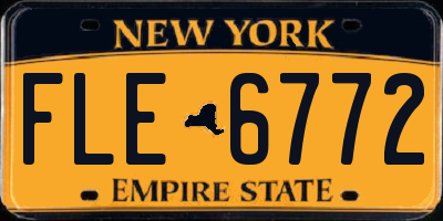 NY license plate FLE6772