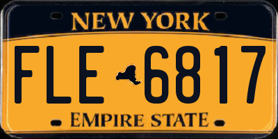 NY license plate FLE6817