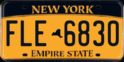 NY license plate FLE6830