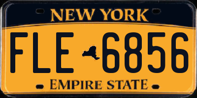 NY license plate FLE6856