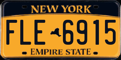 NY license plate FLE6915