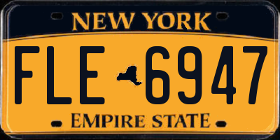 NY license plate FLE6947