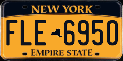 NY license plate FLE6950