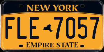 NY license plate FLE7057