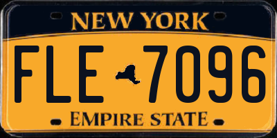 NY license plate FLE7096