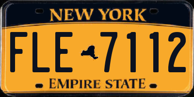 NY license plate FLE7112