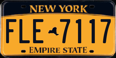 NY license plate FLE7117