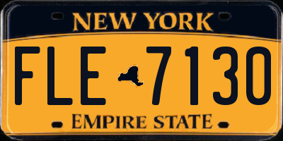 NY license plate FLE7130