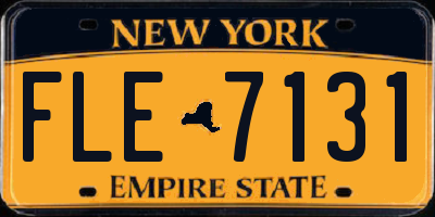 NY license plate FLE7131