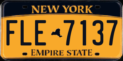 NY license plate FLE7137