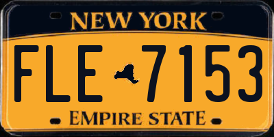 NY license plate FLE7153