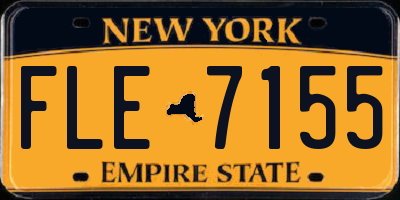 NY license plate FLE7155