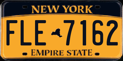 NY license plate FLE7162