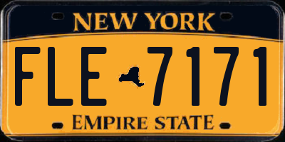 NY license plate FLE7171