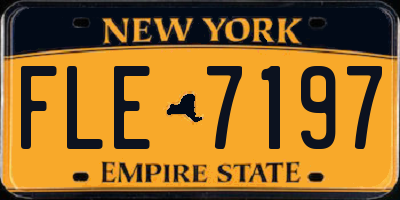 NY license plate FLE7197