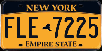 NY license plate FLE7225