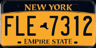 NY license plate FLE7312