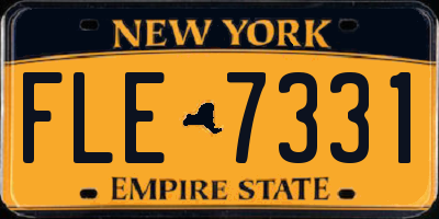 NY license plate FLE7331