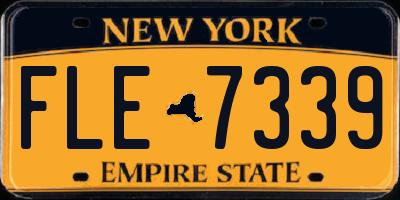 NY license plate FLE7339