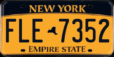 NY license plate FLE7352