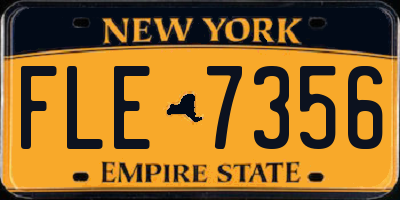 NY license plate FLE7356