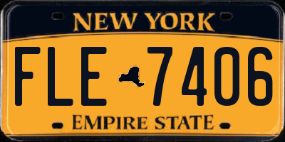 NY license plate FLE7406