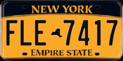 NY license plate FLE7417