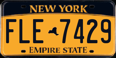 NY license plate FLE7429