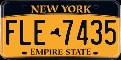 NY license plate FLE7435