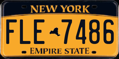 NY license plate FLE7486