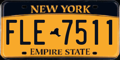 NY license plate FLE7511