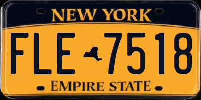 NY license plate FLE7518
