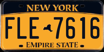NY license plate FLE7616