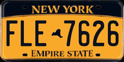 NY license plate FLE7626