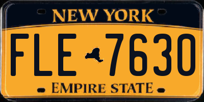 NY license plate FLE7630