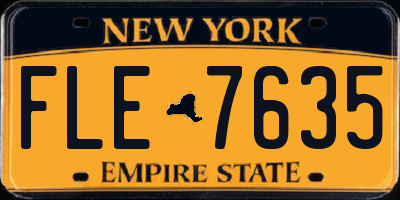 NY license plate FLE7635