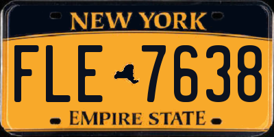 NY license plate FLE7638