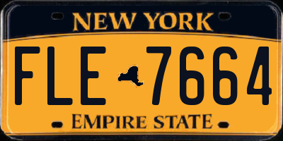 NY license plate FLE7664